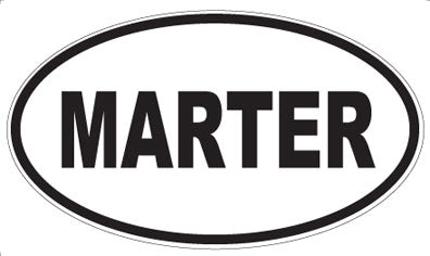 MARTER - Oval Magnet