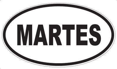 MARTES - Oval Sticker