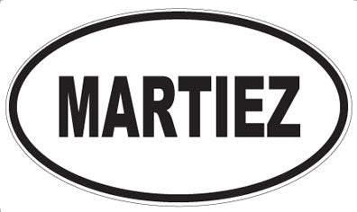 MARTIEZ - Oval Magnet