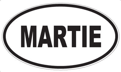 MARTIE - Oval Magnet