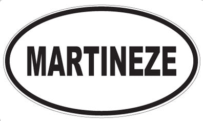MARTINEZE - Oval Sticker