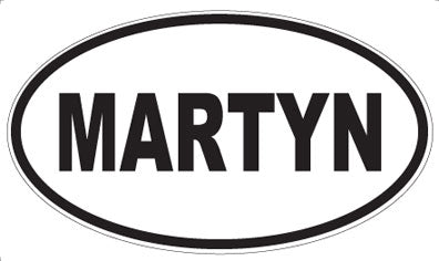 MARTYN - Oval Sticker