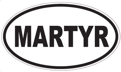 MARTYR - Oval Sticker