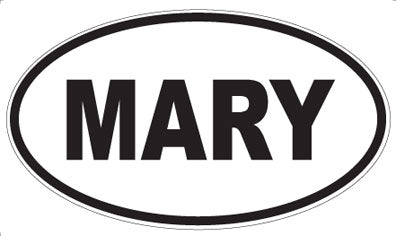 MARY - Oval Sticker
