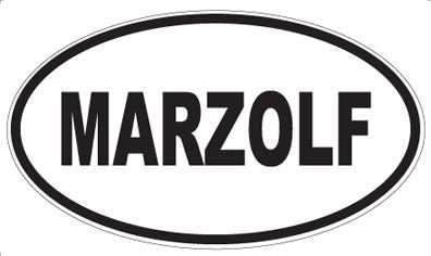 MARZOLF - Oval Sticker