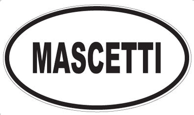 MASCETTI - Oval Sticker
