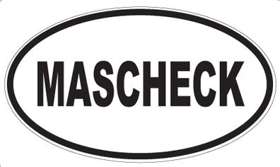 MASCHECK - Oval Sticker