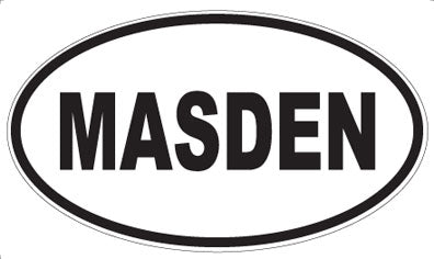 MASDEN - Oval Sticker