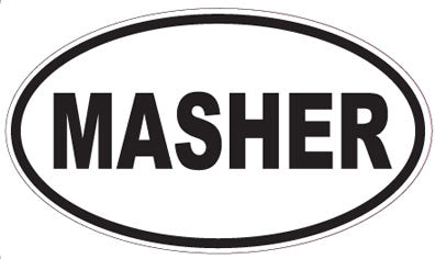 MASHER - Oval Sticker
