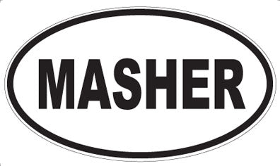 MASHER - Oval Magnet