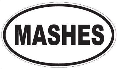 MASHES - Oval Sticker