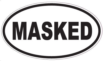 MASKED - Oval Sticker