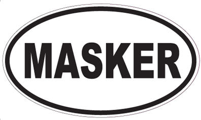 MASKER - Oval Sticker