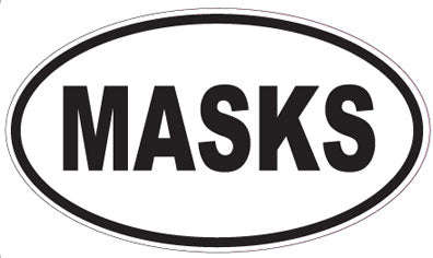 MASKS - Oval Magnet