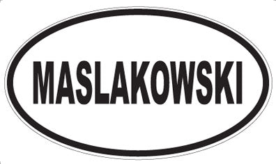 MASLAKOWSKI - Oval Magnet