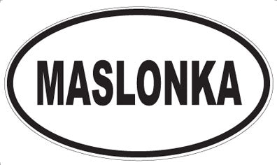 MASLONKA - Oval Sticker
