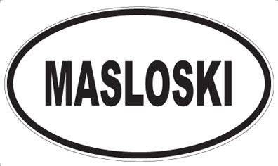 MASLOSKI - Oval Sticker