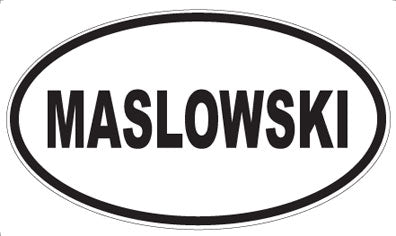 MASLOWSKI - Oval Sticker