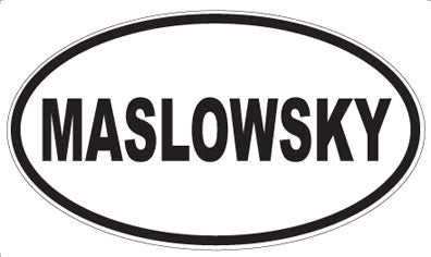 MASLOWSKY - Oval Sticker