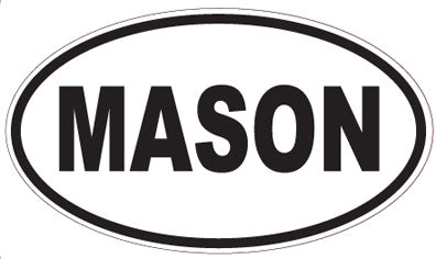 MASON - Oval Sticker