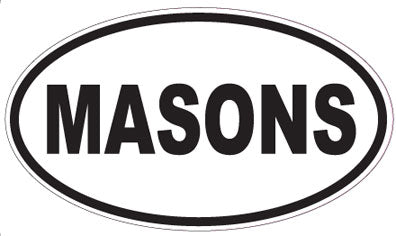 MASONS - Oval Sticker