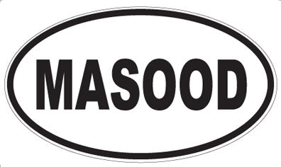 MASOOD - Oval Magnet