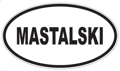 MASTALSKI - Oval Sticker