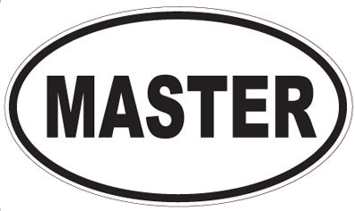 MASTER - Oval Sticker