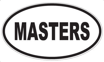 MASTERS - Oval Sticker