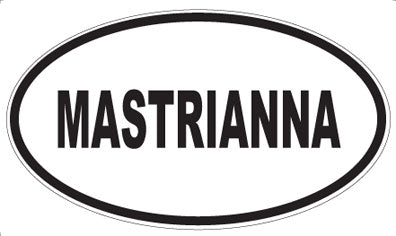 MASTRIANNA - Oval Sticker