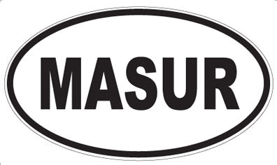 MASUR - Oval Sticker