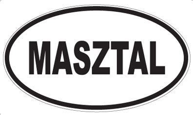 MASZTAL - Oval Sticker