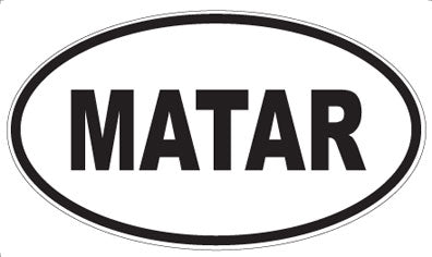MATAR - Oval Sticker