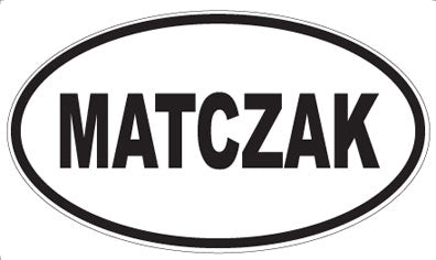 MATCZAK - Oval Sticker