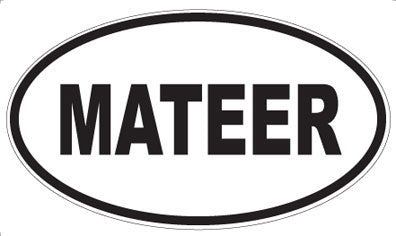 MATEER - Oval Sticker
