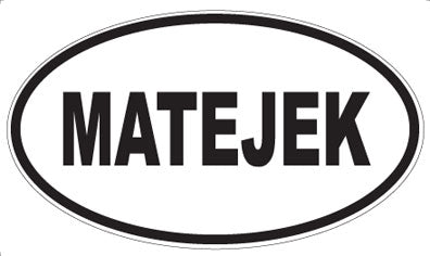 MATEJEK - Oval Sticker