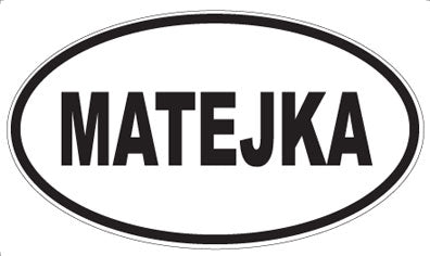 MATEJKA - Oval Sticker