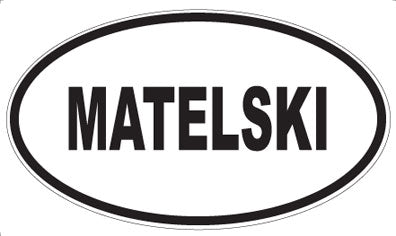 MATELSKI - Oval Magnet