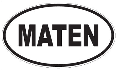 MATEN - Oval Sticker