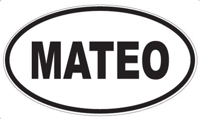 MATEO - Oval Sticker