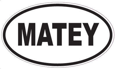 MATEY - Oval Sticker