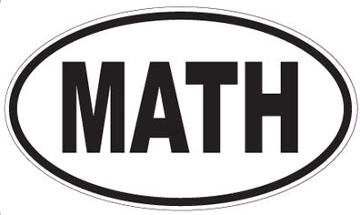MATH - Oval Sticker
