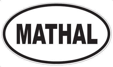 MATHAL - Oval Sticker