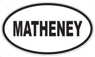 MATHENEY - Oval Magnet