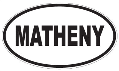 MATHENY - Oval Magnet