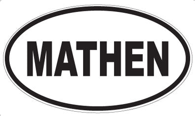 MATHEN - Oval Magnet