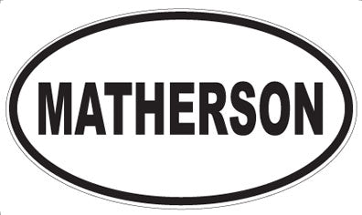 MATHERSON - Oval Sticker
