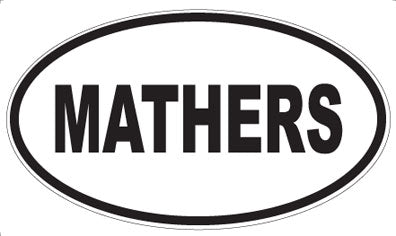 MATHERS - Oval Magnet