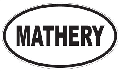 MATHERY - Oval Sticker