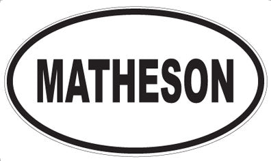 MATHESON - Oval Sticker